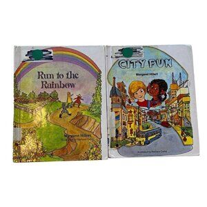 Set of 2 Margaret Hillert Vintage 81' Early Reader Library Books